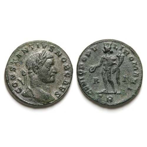 235 - Constantius Follis. Circa 293-306 AD. 10.04g. 25 mm. CONSTANTIVS NOB CAES, laureate bust right. R. G... 