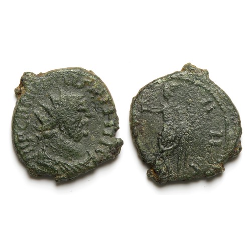 224 - Carausius Antoninianus. Circa 287-294 AD. Copper-alloy, 5.60g. 21 mm. Radiate and draped bust right,... 