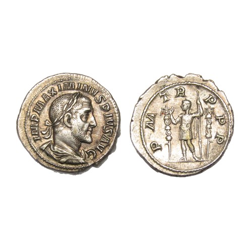 218 - Maximinus I Denarius. AD 235-238. Silver, 3.03g. 20 mm.  Laureate and draped bust right. IMP MAXMINV... 