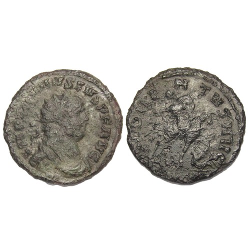 227 - Carausius Antoninianus. London, 287-8 AD. Billon, 3.69g. 23 mm. Radiate and draped bust right, IMP C... 