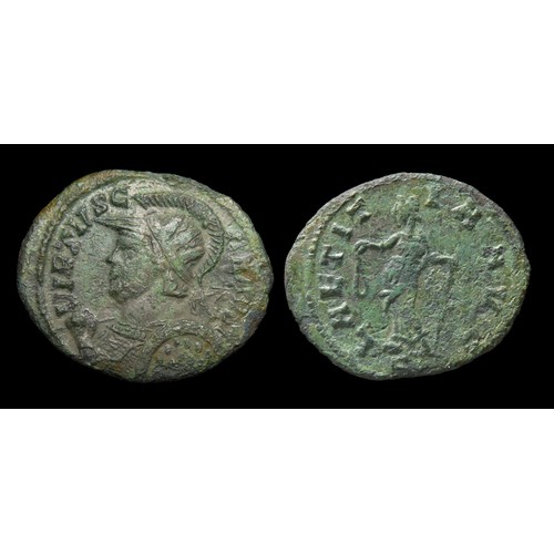 229 - Carausius Antoninianus. AD 286-93. Billon, 25mm, 3.21g.  unattributed mint. Helmeted and cuirassed b... 