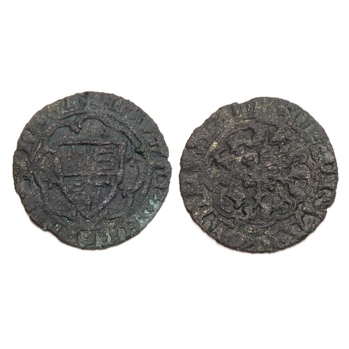 291 - Contemporary Forgery, Edward III Quarter Noble. Circa 1344-77 AD. Copper-alloy, 0.96g. 19 mm.