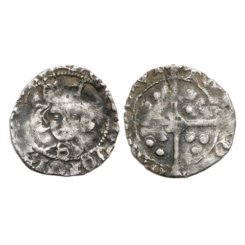 329 - Henry VII Penny. Circa 1483-85 AD. Silver, 16mm, 0.7g. Facing bust, S on breast. R. D in centre of c... 