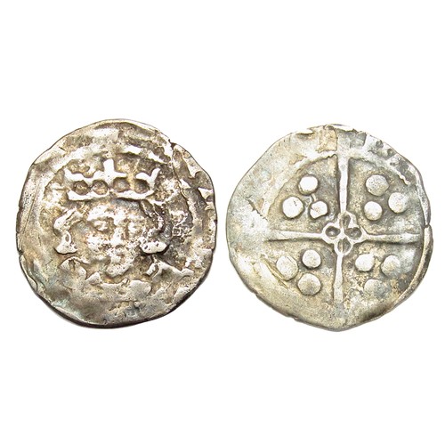 316 - Edward IV Penny. Silver, 0.7g. 14.61 mm. Light Coinage, 1464-70. Crowned facing bust, G and key at n... 