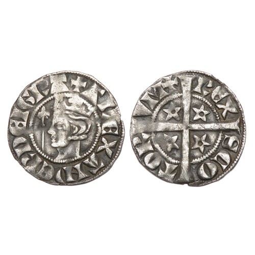 286 - Alexander III Penny. Second coinage, 1280-86. Silver, 1.31 grams. 18 mm. Obverse: Crowned bust left ... 