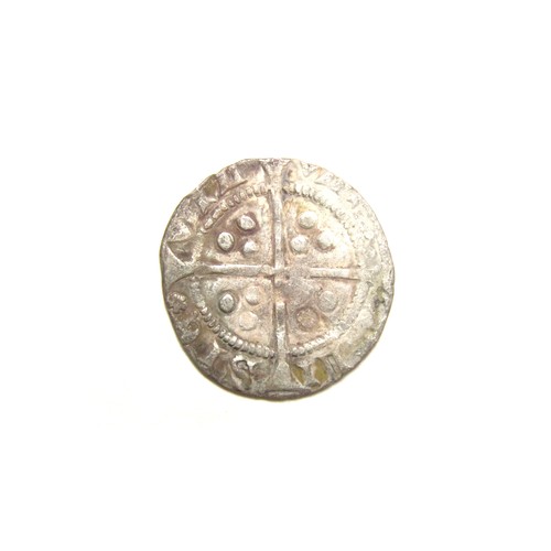 307 - Henry VI Penny. Rosette-mascle Issue, 1430-31 AD. Silver, 0.90g. 17 mm. Crowned facing bust, +HENRIC... 