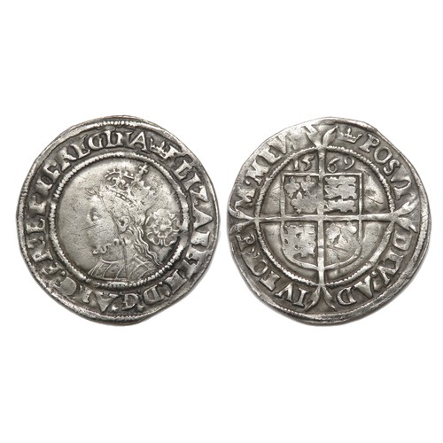 337 - Elizabeth I Silver Sixpence. Third and fourth Issue, 1560-1578. Silver, 2.97 grams. 26 mm. Obverse: ... 