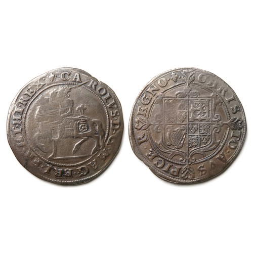 352 - Charles I Silver Half Crown. Charles I, 1625-49. Silver, 14.30 grams. 35 mm. Group 3a1. Obverse:  Ki... 