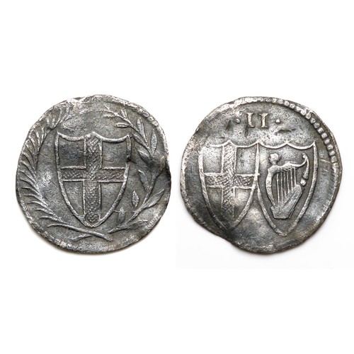 358 - Commonwealth Halfgroat. 1649-1660 AD. Silver, 0.95g. 16 mm. Ref: Spink 3221. PAS: PUBLIC-818E28.