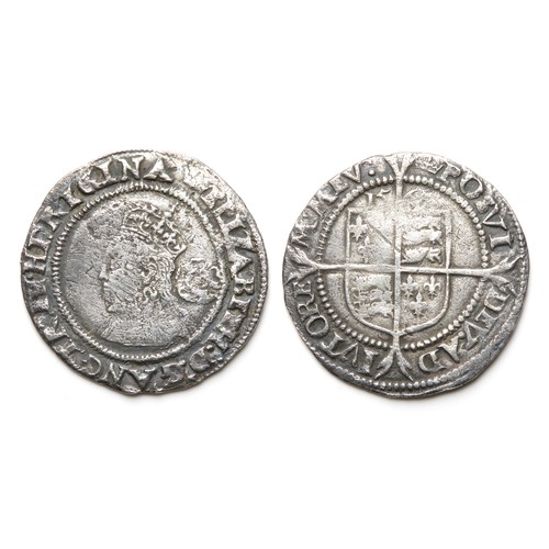 340 - Elizabeth I Sixpence. Third & Fourth Issues, 1561-77. Silver, 25mm, 2.71g. Crowned bust left, ro... 