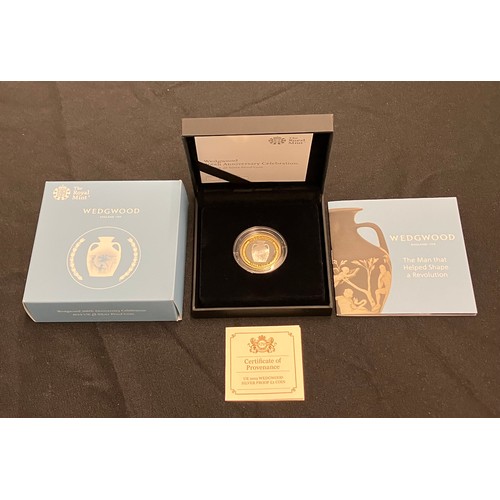 417 - Royal Mint Silver Proof Two Pound 2019, 260th Anniversary Celebration Josiah Wedgwood. Boxed as new ... 