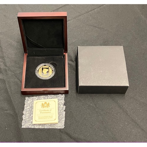 422 - Royal Mint Silver Proof Five Pounds 2020. Victoria Penny Black. Boxed as new with COA.