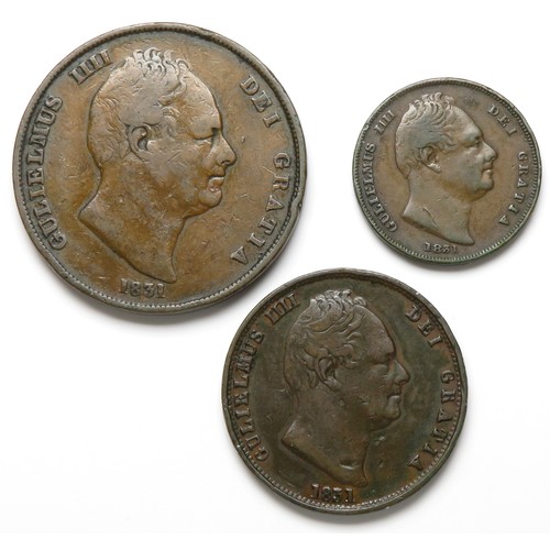 380 - William IV Coin Group, Penny, Half and Farthing