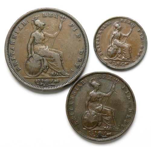 380 - William IV Coin Group, Penny, Half and Farthing