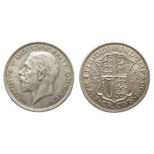 403 - George V 1930 Half Crown. Fourth Coinage, 1927-36. Silver (.500), 14.12g. 32 mm. Ref: Spink 4037.