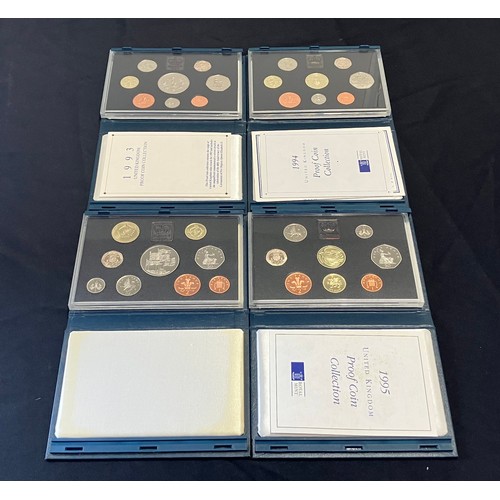 450 - Royal Mint Year Sets x 4, 1993,94,95 & 96.