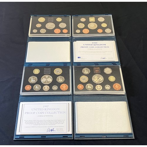 451 - Royal Mint Years Sets X 4. 1996, 97, 98 & 99.