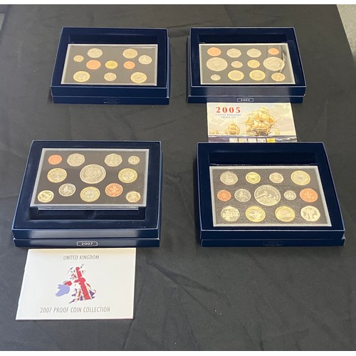 427 - Royal Mint Proof Coin Collections, 2004, 05, 06, 07