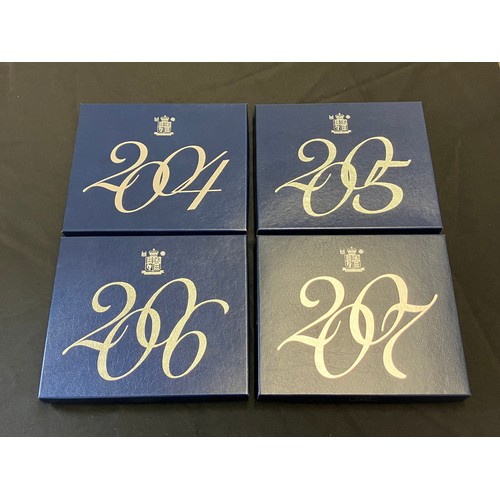 427 - Royal Mint Proof Coin Collections, 2004, 05, 06, 07