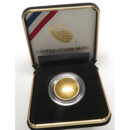 413 - United States Mint $5 Gold Baseball. National Baseball Hall of Fame uncirculated $5 gold coin. 21.59... 