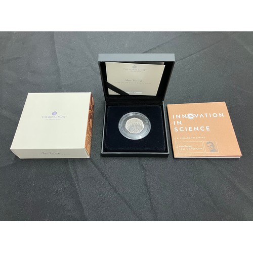 440 - Royal Mint Silver Proof 50p. Alan Turing, Innovation in Science. 2020.