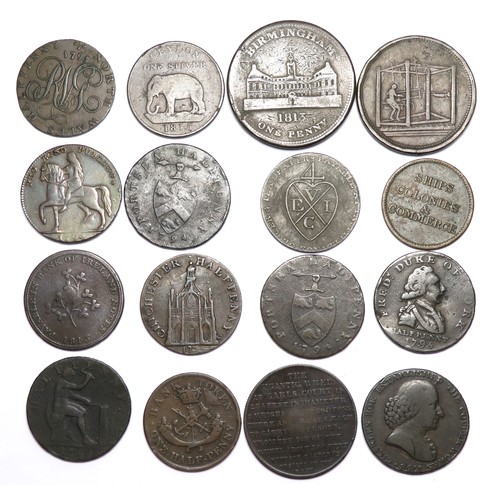 473 - 18th - 19th Century Conder Token Group (16). A good selection of tokens, needs research.