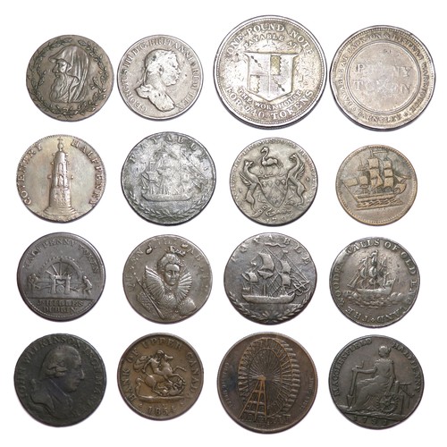 473 - 18th - 19th Century Conder Token Group (16). A good selection of tokens, needs research.