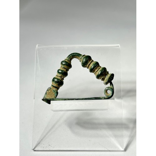 35 - Ancient Persian Brooch, 8th-7th century BCE. Copper-alloy, 41mm x 5mm. 11g. An Arm-and-Hand type bro... 