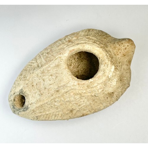 63 - Ancient Roman Oil Lamp. Holyland, circa 300-400 CE. ex. Private UK collection, purchased from Coincr... 