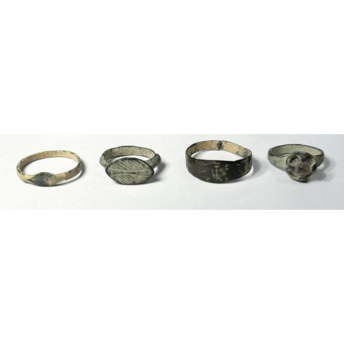 96 - Collection of Ancient Finger Rings (11). Circa 3rd-14th century CE. A selection of Eastern origin ri... 