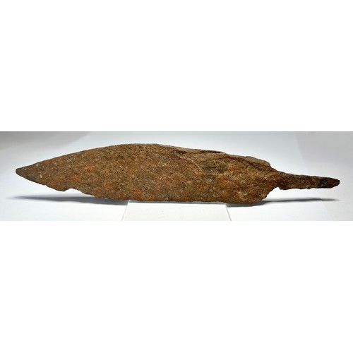 110 - Anglo-Saxon Scramaseax. Circa 6th-8th century CE. Iron, 180mm x 30mm 65.71g. A well preserved Seaxe ... 