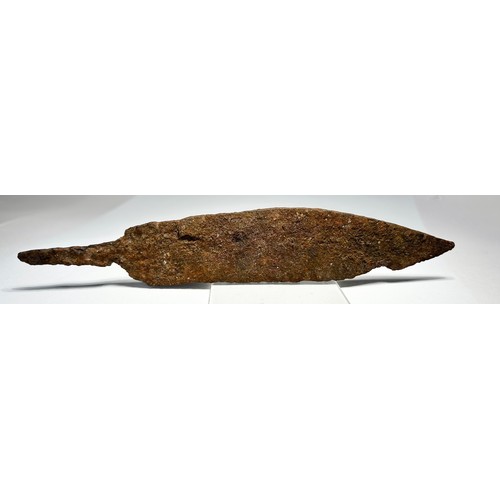 110 - Anglo-Saxon Scramaseax. Circa 6th-8th century CE. Iron, 180mm x 30mm 65.71g. A well preserved Seaxe ... 