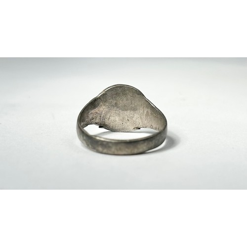 111 - Anglo-Saxon Silver Finger Ring. Circa 8th-9th century CE. size: UK, R. US: 8.5. Silver, 3.50g. A fla... 