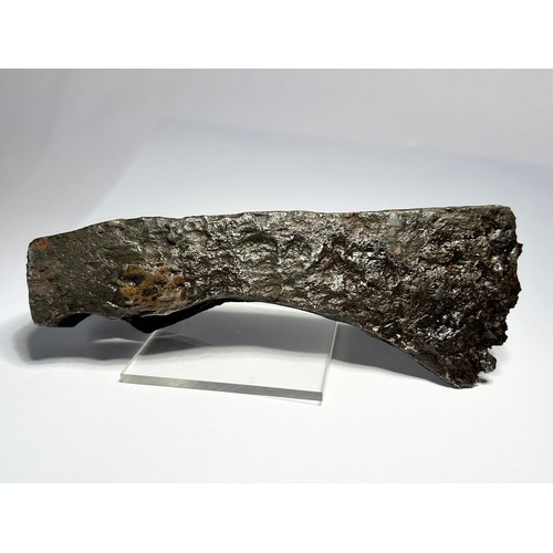 115 - Anglo Saxon Axe. Circa 8th-9th century CE. Western Europe. Iron, 130 mm x 25mm. 289.28 grams. A smal... 