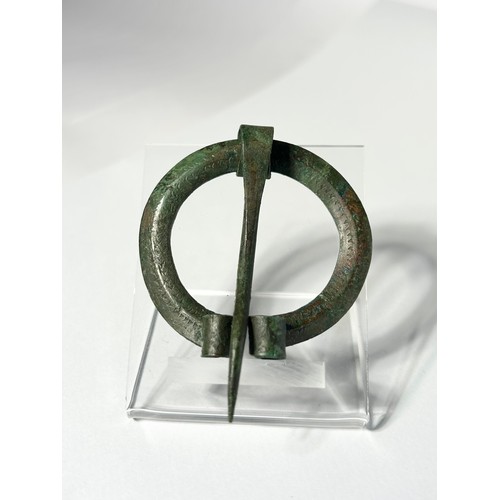 138 - Viking Penannular Brooch. Northern Europe, circa 10th-11th century CE. Copper-alloy, 49mm x 63mm 25.... 