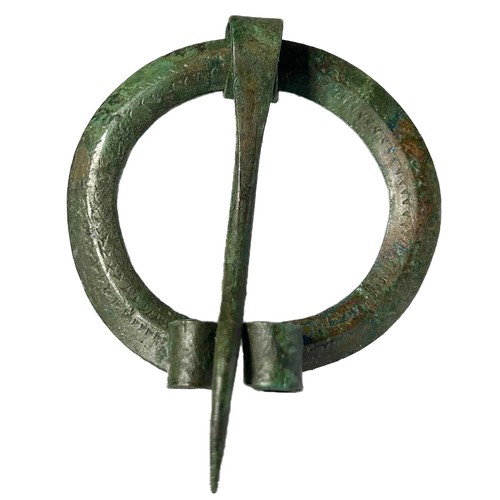 138 - Viking Penannular Brooch. Northern Europe, circa 10th-11th century CE. Copper-alloy, 49mm x 63mm 25.... 