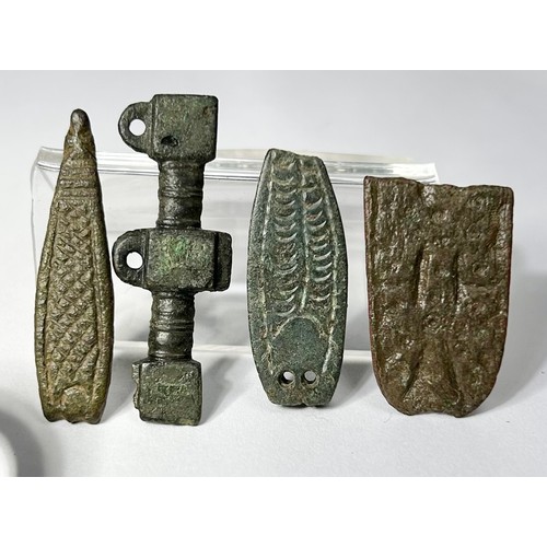 102 - Collection of Roman & Anglo-Saxon Artefacts (8). Circa 5th-10th century CE. To include five stra... 