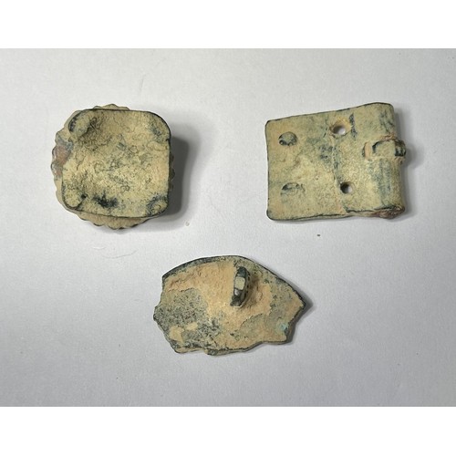 101 - European Dark Ages Artefact Group (3). Circa 7th-9th century CE. Copper-alloy, 27mm-30mm. To include... 