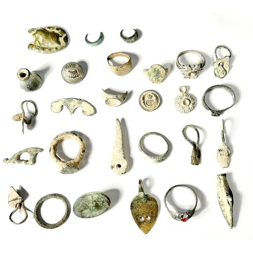 149 - Collection of Ancient and Later Artefacts. Circa 1st century BCE-19th century CE. Copper-alloy, 12mm... 