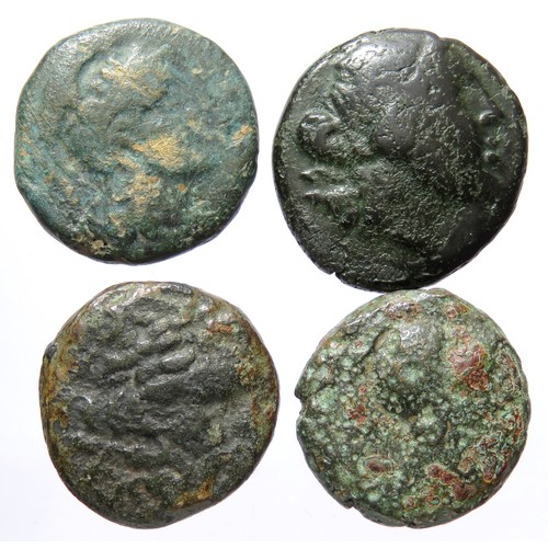 169 - Ancient Greek Coin Group (4). Circa 2nd - 1st century BCE. Copper-alloy, 17 mm - 20 mm. Macedonian i... 