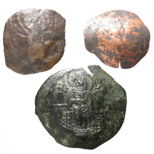 210 - Byzantine Coin Group (3). Circa 12th - 13th century CE. Copper-alloy, 20mm-30mm. Cyprus, Isaac Komne... 