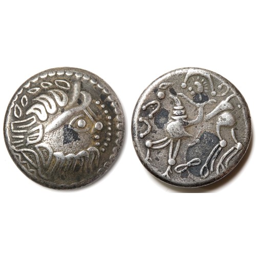 216 - Middle Danube, Hercuniates. 2nd century B.C. AR tetradrachm. Silver, 22mm, 10.71g. Kapostal type, Im... 