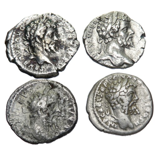 269 - Septimius Severus Denarius (4). Circa 193-211 AD. All with laureate and draped bust right, reverses ... 