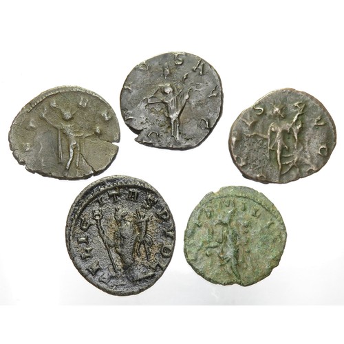 318 - Roman Antoninianus Group (5). Circa 3rd century CE. Billon, mm. Trebonianus Gallus, FELICITAS PVBL. ... 