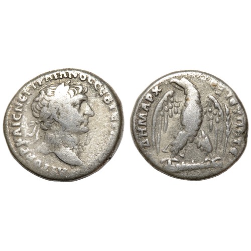 257 - Trajan Tetradrachm, Syria, Seleucis and Piera. Antioch mint, 110-111 CE. Silver,  g. mm. Laureate bu... 