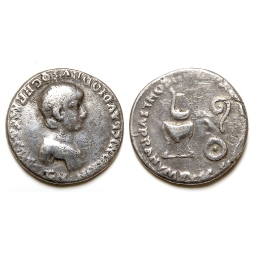 246 - Unlisted Nero denarius. A silver denarius of Nero, as Caesar,  having an apparently unpublished comb... 