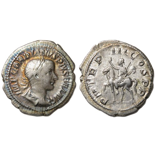 285 - Gordian III Denarius. Rome 240 AD. Laureate and draped bust right, IMP GORDIANVS PIVS FEL AVG. R. P ... 