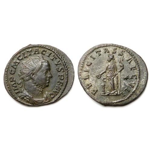 298 - Tacitus Antoninanus. November/December 275 AD-June 276 AD. Radiate and draped bust right, IMP C M CL... 