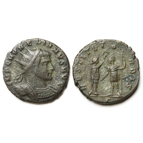 296 - Aurelian Antoninanus. Cyzicus 272 AD. Radiate bust right, IMP C AVRELIANVS AVG. R. RESTITVTOR ORBIS,... 