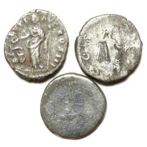 323 - Three Roman Silver Denarii. Circa 1st century BC-2nd century AD. To include, Mark Anthony legionary ... 